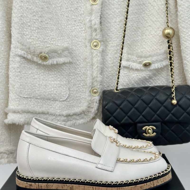 Ch*el leather shoes